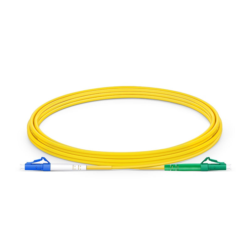 LC UPC to LC APC Simplex OS2 Single Mode PVC (OFNR) 2.0mm Fiber Optic Patch Cable