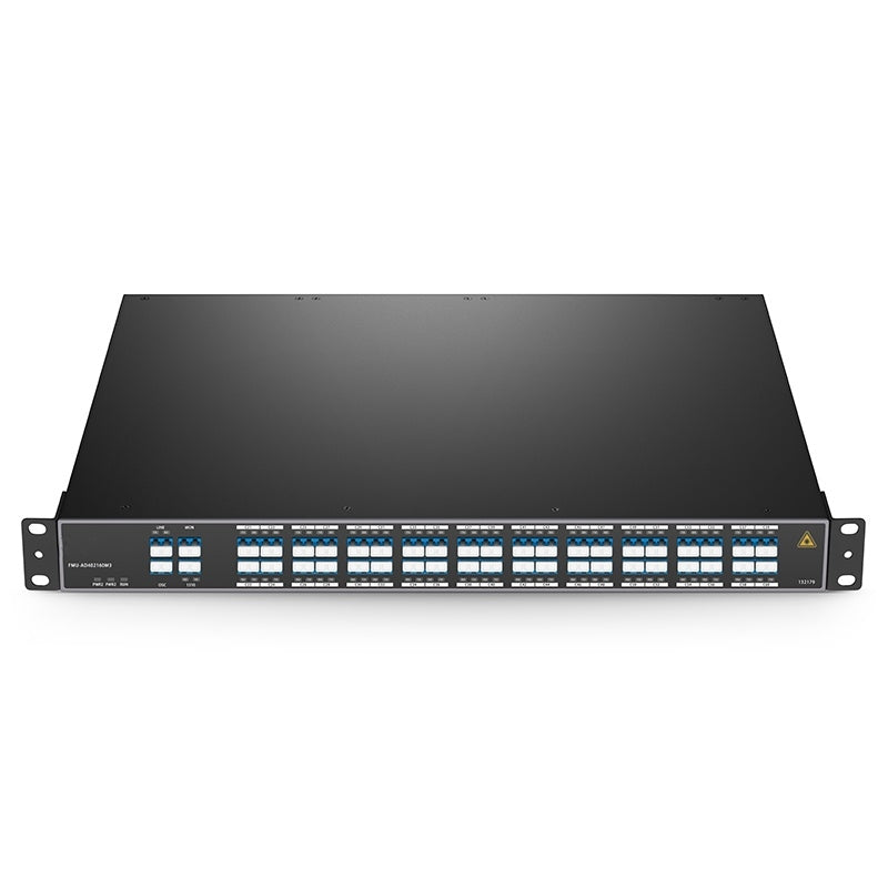 40 Channels DWDM Mux Demux, 100GHz C21-C60 Active, with 1310nm and Mon