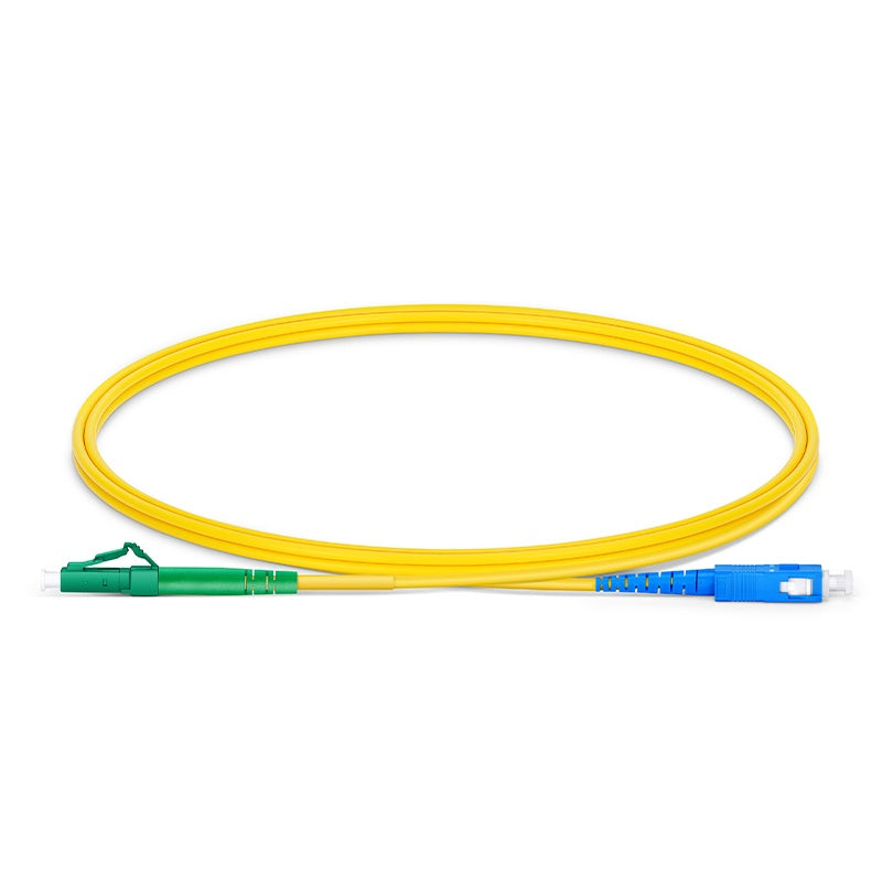 LC APC to SC UPC Simplex OS2 Single Mode PVC (OFNR) 2.0mm Fiber Optic Patch Cable