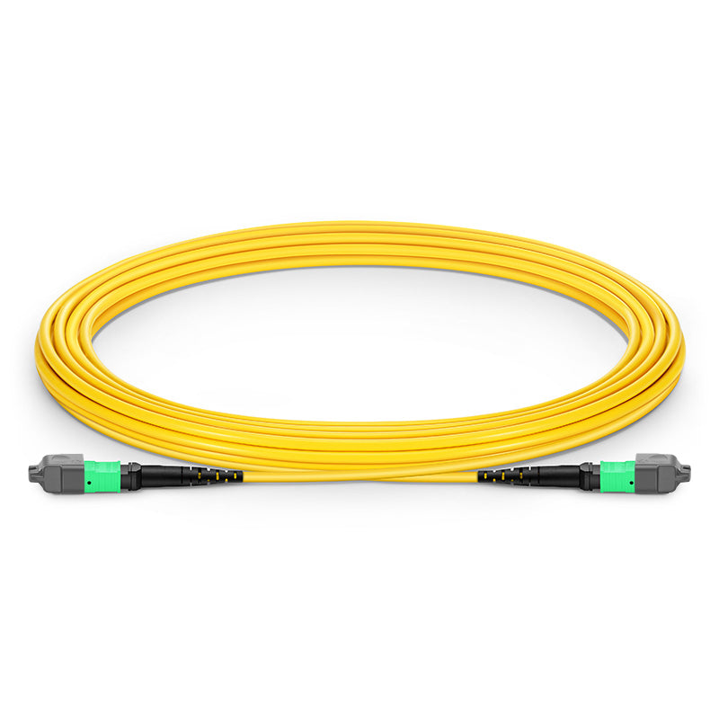5m (16ft) MTP-12 (Female) to MTP-12 (Female) OS2 Single Mode Elite Trunk Cable, 12 Fibers, Type B, LSZH, Yellow