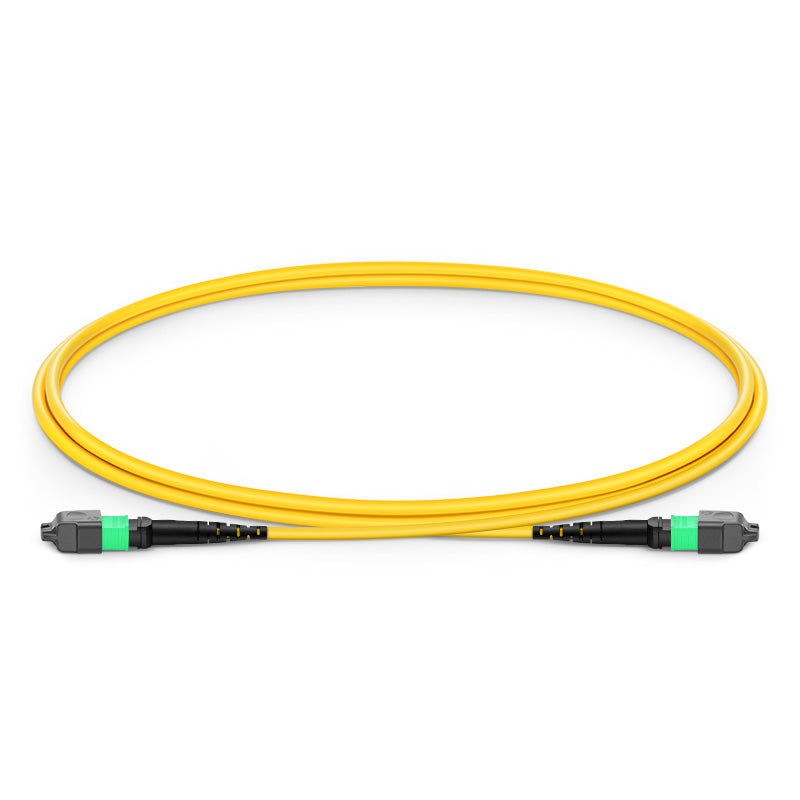 1m (3ft) MTP-16 APC (Female) to MTP-16 APC (Female) OS2 Single Mode Standard IL Trunk Cable, 16 Fibers, Plenum (OFNP), Yellow, for 800G Network Connection