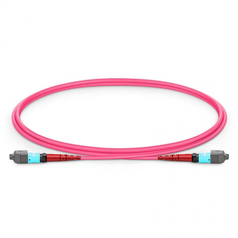 1m (3ft) MTP- 24 (Female) to MTP- 24 (Female) OM4 Multimode Elite Trunk Cable, 24 Fibers, Type A, Plenum (OFNP), Magenta
