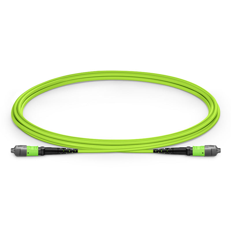 1m (3ft) MTP-12 (Female) to MTP-12 (Female) OM5 Multimode Elite Trunk Cable, 12 Fibers, Type B, Plenum (OFNP), Lime Green