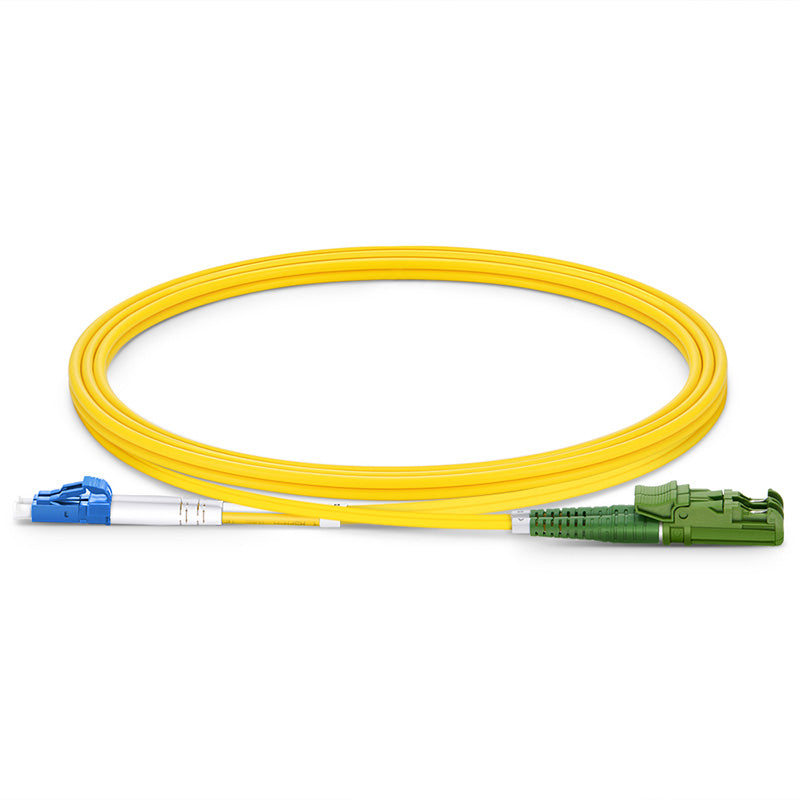1m (3ft) LSH APC to LC UPC Duplex OS2 Single Mode LSZH 2.0mm Fiber Optic Patch Cable