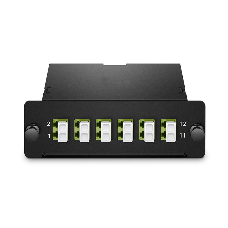 FHD MTP®-12 Cassette, 12 Fibers OM5 Multimode, Type A, MTP® to 6 x LC Duplex, 0.35dB max