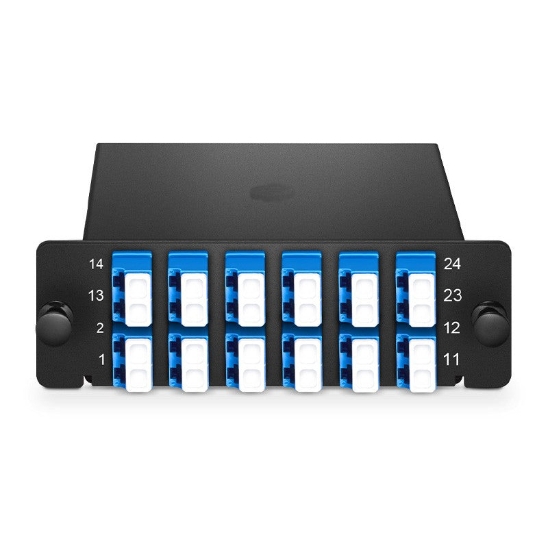 FHD Fiber Splice Cassette, 24 Fibers OS2 Single Mode,12 x LC Duplex (Blue), 0.3dB max