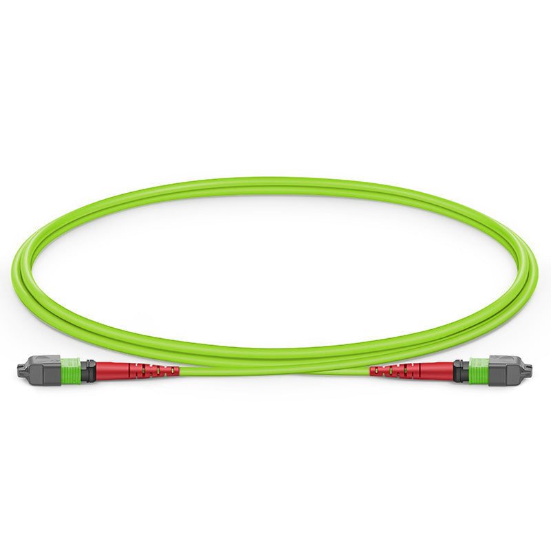 MTP-24 (Female) to MTP-24 (Female) OM5 Multimode Elite Trunk Cable, 24 Fibers, Type A, OFNP/LSZH, Lime Green