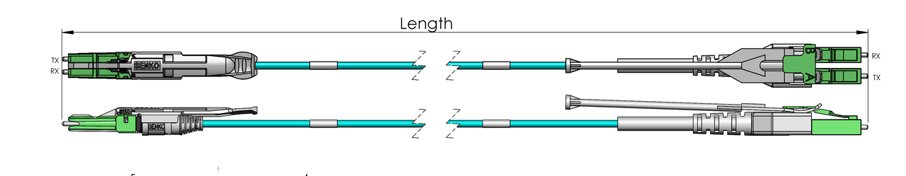 CS-LC, UPC, Multimode 50/125 Micron OM5 Fiber Patch Cable