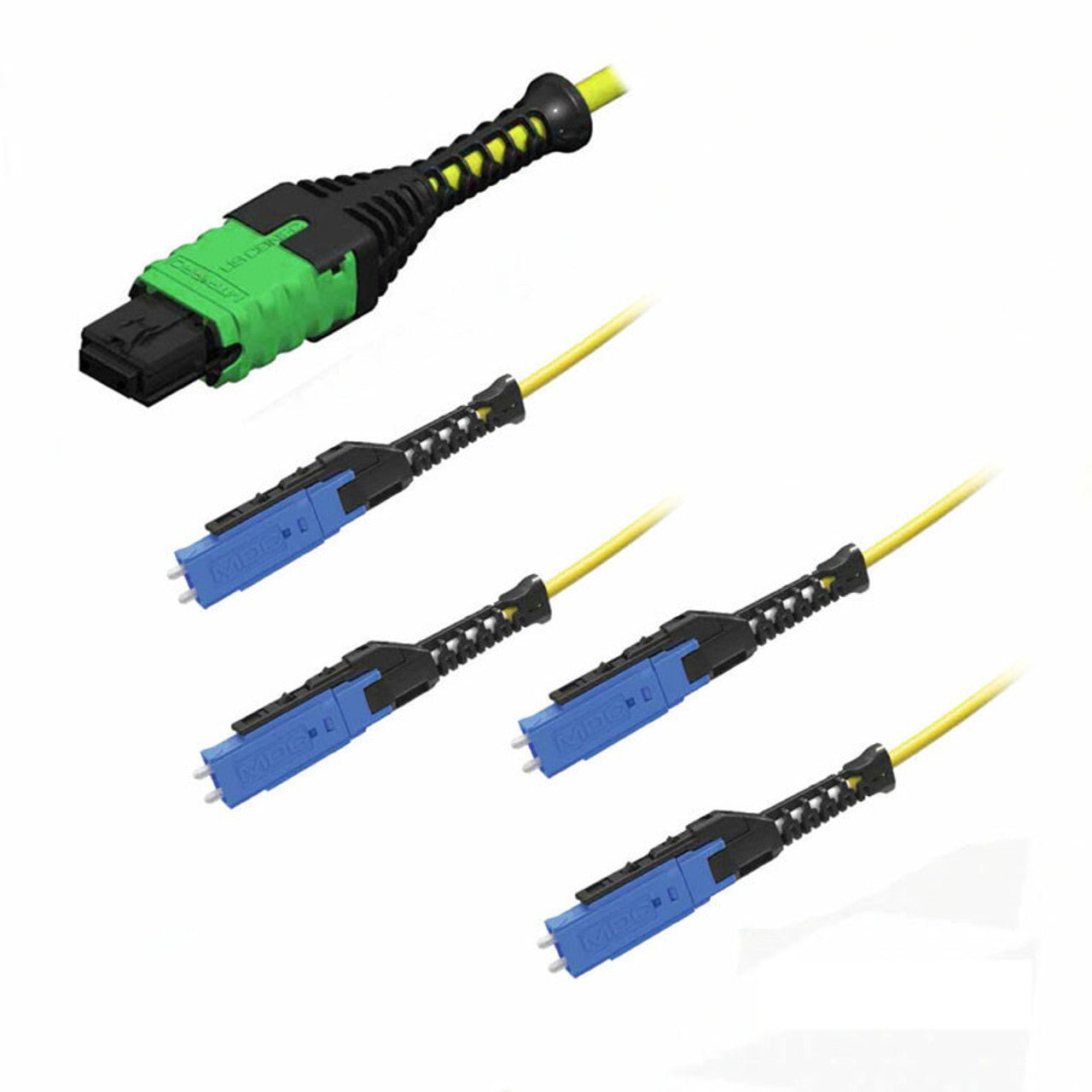 MTP/APC Female to (4ea) MDC Uniboot, 8 Strand, Singlemode 9/125um OS2, Type BHD8² Breakout Cable