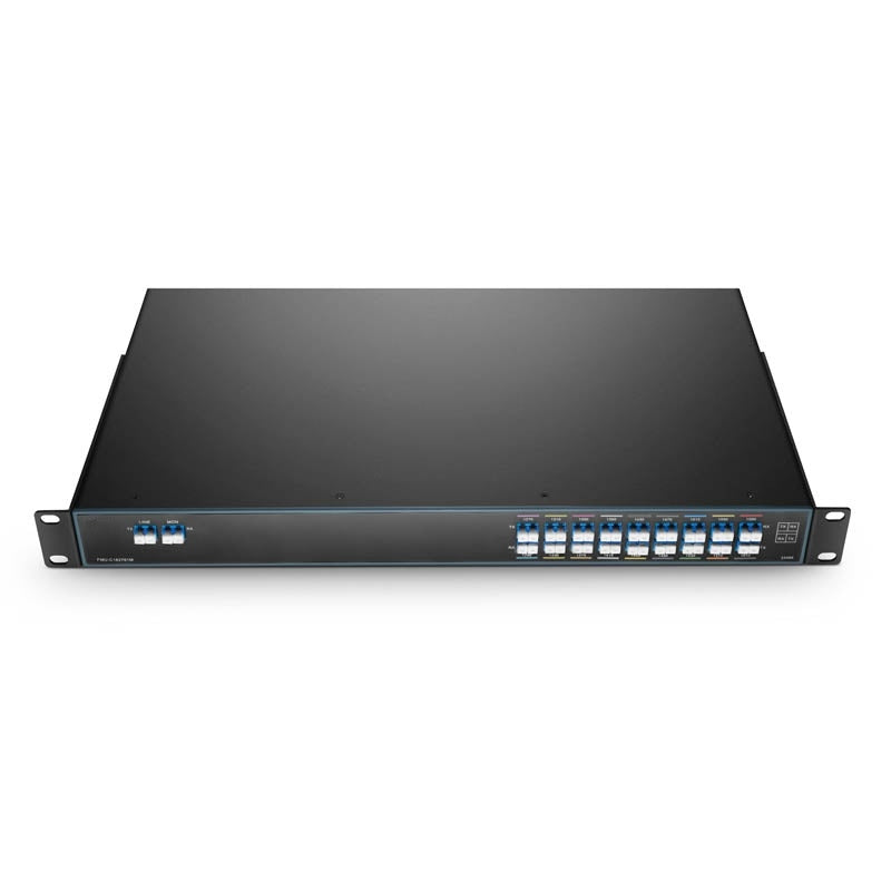 18 Channels CWDM Mux Demux, 1270-1610nm, with Monitor Port, 5.0dB Typical IL, LC/UPC, Dual Fiber, 1U Rack Mount