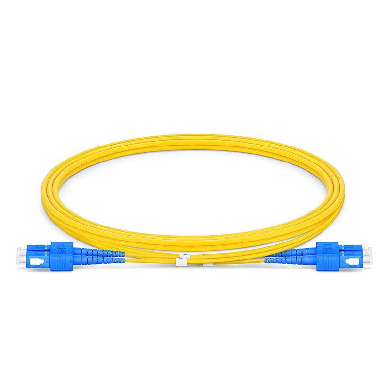 SC UPC to SC UPC Duplex OS2 Single Mode PVC (OFNR) 2.0mm Fiber Optic Patch Cable