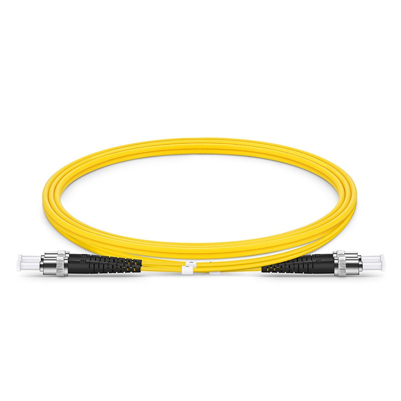 1m (3ft) ST UPC to ST UPC Duplex OS2 Single Mode PVC (OFNR) 2.0mm Fiber Optic Patch Cable