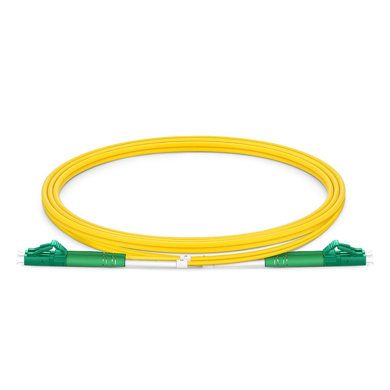 1m (3ft) LC APC to LC APC Duplex OS2 Single Mode PVC (OFNR) 2.0mm Fiber Optic Patch Cable