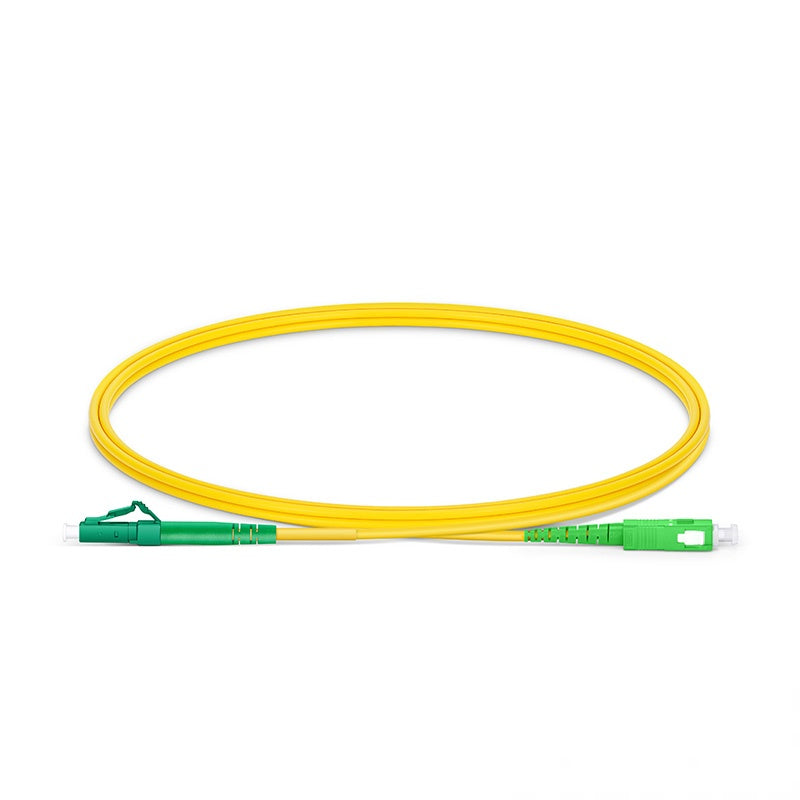 LC APC to SC APC Simplex OS2 Single Mode PVC (OFNR) 2.0mm Fiber Optic Patch Cable