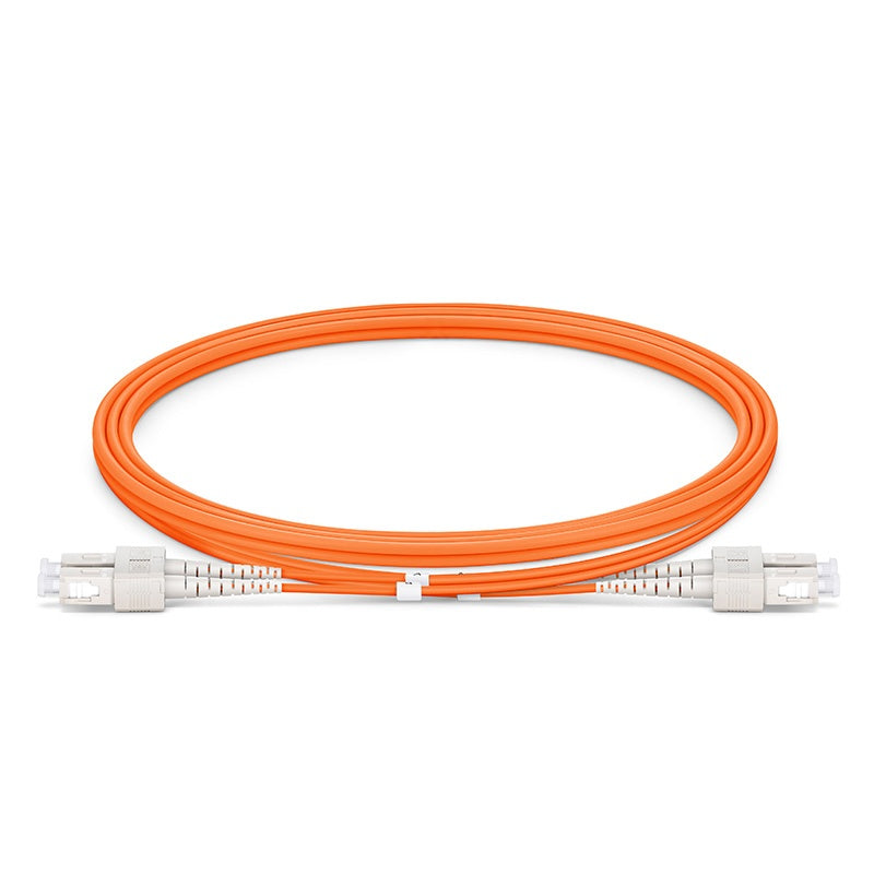 SC UPC to SC UPC Duplex OM1 Multimode PVC (OFNR) 2.0mm Fiber Optic Patch Cable