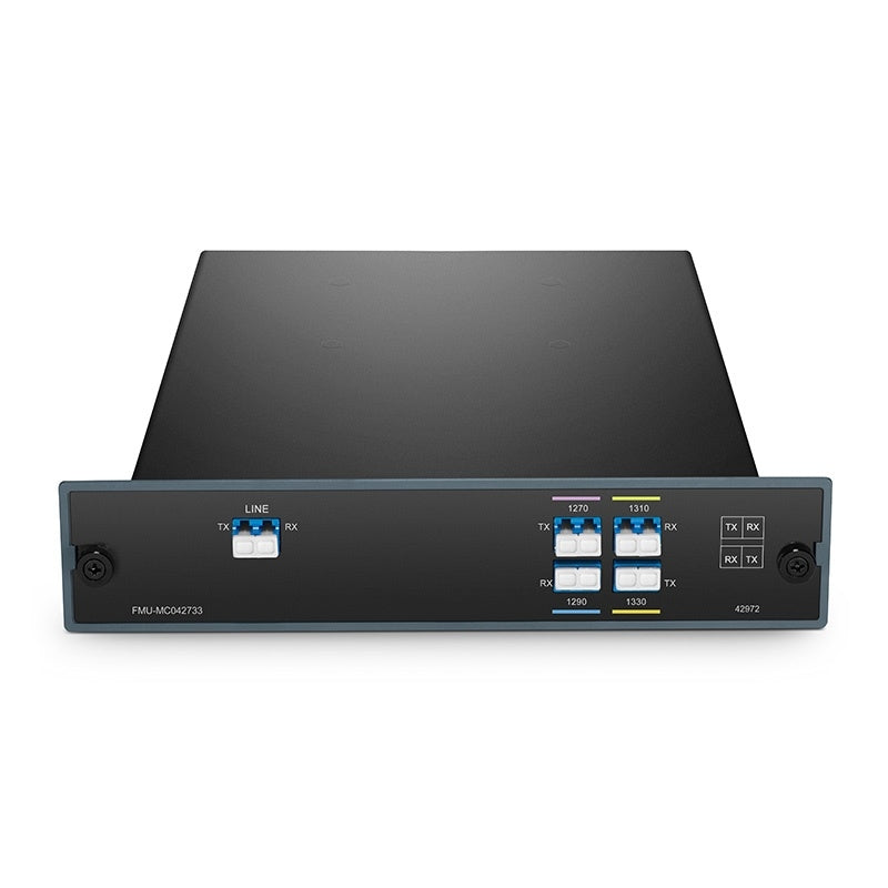 4 Channels CWDM Mux Demux, 1270-1330nm, 1.0dB Typical IL, LC/UPC, Dual Fiber, FMU Plug-in Module