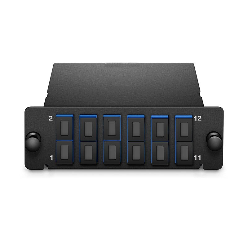 FHD MTP®-12 Cassette, 12 Fibers OS2 Single Mode, Type A, MTP® to 6 x SC Duplex (Blue), 0.35dB max
