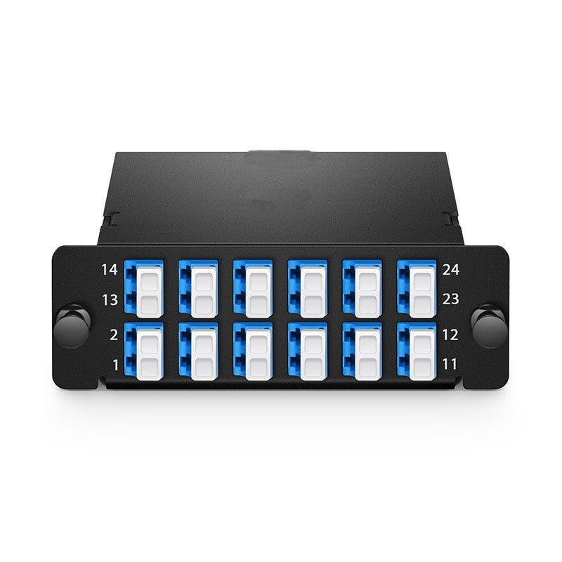 FHD 2 x MTP-12 Cassette, 24 Fibers OS2 Single Mode, Type A, 2 x 12F MTP® to 12 x LC Duplex (Blue), 0.35dB max