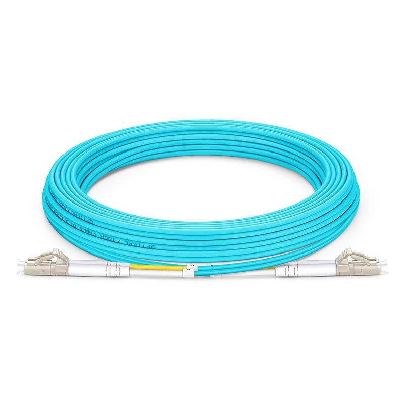 LC UPC to LC UPC Duplex Typical 0.08dB IL OM4 Multimode PVC (OFNR) 2.0mm BIF Fiber Optic Patch Cable