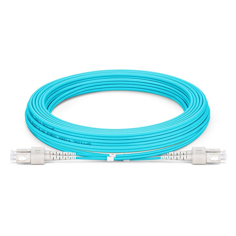SC UPC to SC UPC Duplex 3.0mm PVC (OFNR) OM4 Multimode Fiber Optic Patch Cable