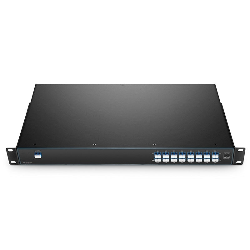 16 Channels DWDM Mux Demux, 100GHz C21-C36, 4.0dB Typical IL, LC/UPC, Single Fiber, Side-A, 1U Rack Mount