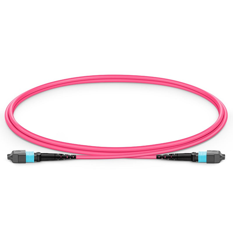 1m (3ft) MTP-16 APC (Female) to MTP-16 APC (Female) OM4 Multimode Elite Trunk Cable, 16 Fibers, Plenum (OFNP), Magenta, for 400G Network Connection