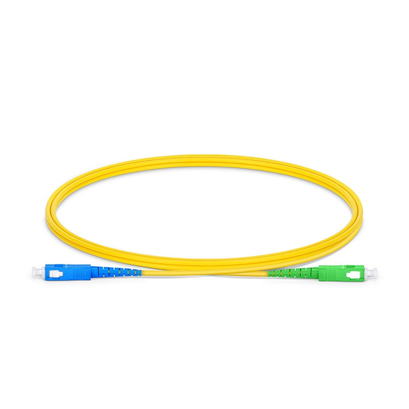 SC UPC to SC APC Simplex OS2 Single Mode PVC (OFNR) 2.0mm Fiber Optic Patch Cable