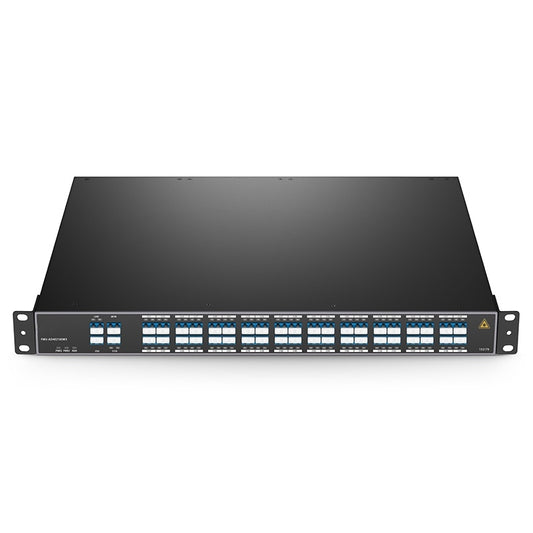 40 Channels DWDM Mux Demux, 100GHz C21-C60 Active, with 1310nm and Monitor Port, 4.8dB Typical IL, LC/UPC, Dual Fiber, 1U Rack Mount