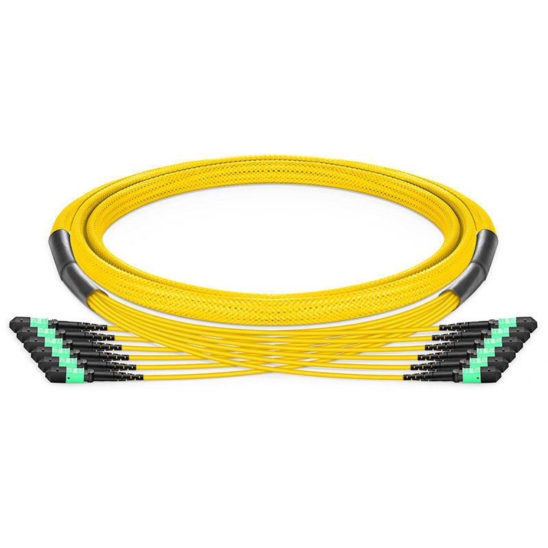 6m (20ft) MTP Female to Female 72 Fibers OS2 9/125 Single Mode Trunk Cable, Type A, Elite, LSZH, Yellow