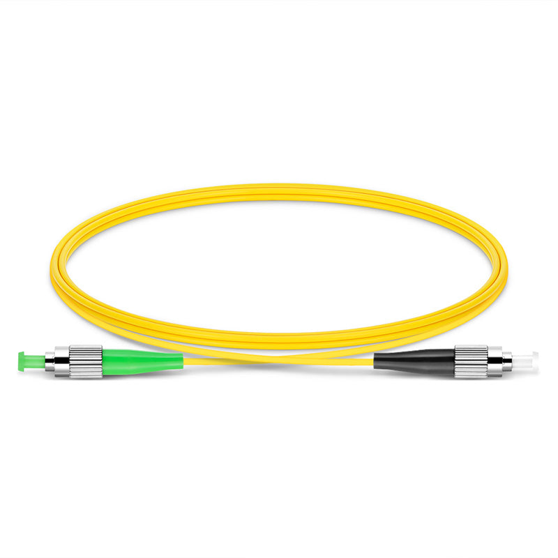 1m (3ft) FC APC to FC UPC Simplex OS2 Single Mode PVC (OFNR) 2.0mm Fiber Optic Patch Cable