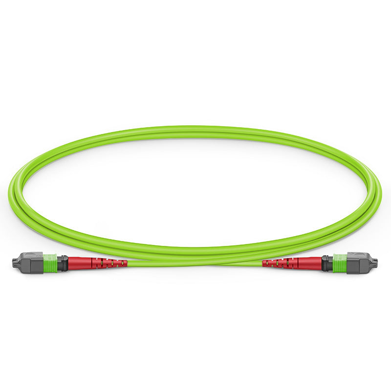 1m (3ft) MTP-24 (Female) to MTP-24 (Female) OM5 Multimode Elite Trunk Cable, 24 Fibers, Type A, Plenum (OFNP), Lime Green