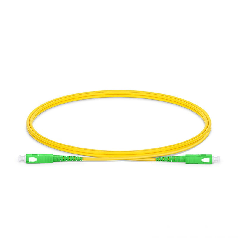 1m (3ft) SC APC to SC APC Simplex OS2 Single Mode PVC (OFNR) 2.0mm Fiber Optic Patch Cable