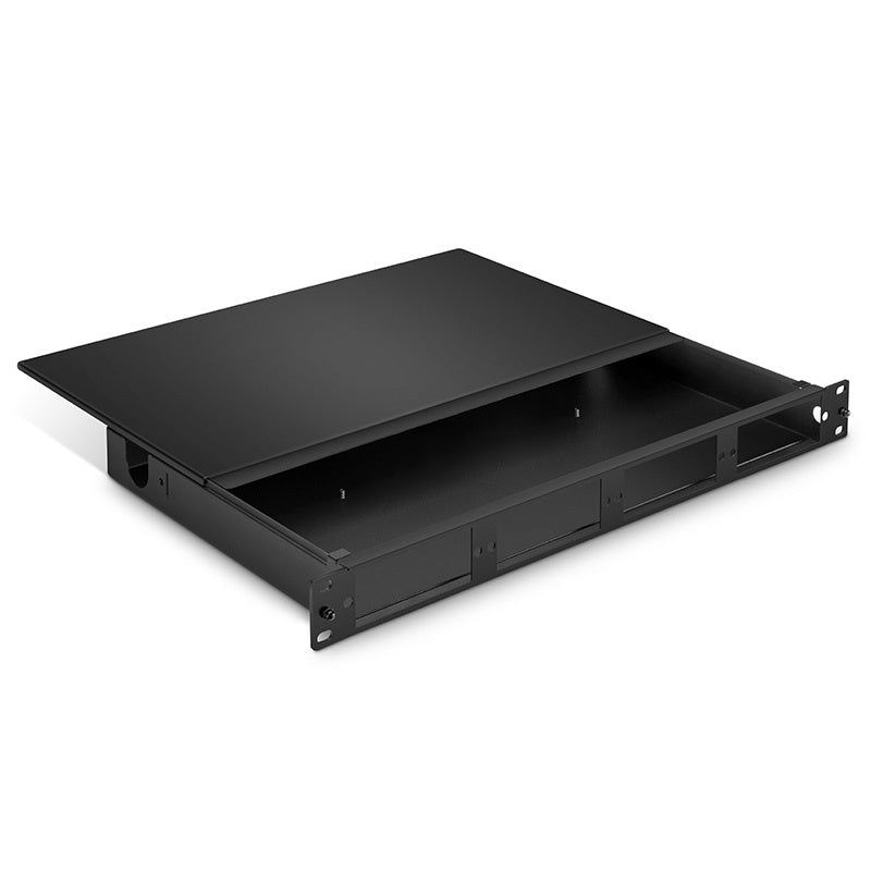 FHD High Density 1U Rack Mount Enclosure Unloaded, Holds up to 4x FHD Cassettes or Panels, up to 144 Fibers, FHD-1UFMT-N