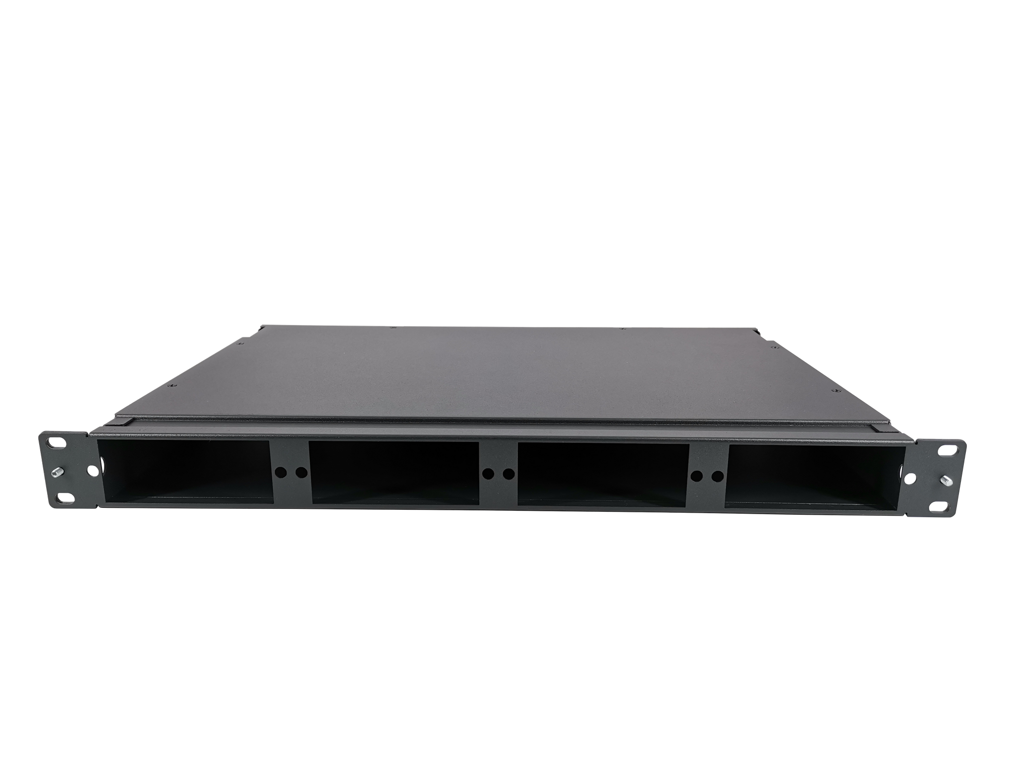 FHD High Density 1U Rack Mount Enclosure Unloaded, Holds up to 4x FHD Cassettes or Panels, up to 144 Fibers, FHD-1UFMT-N